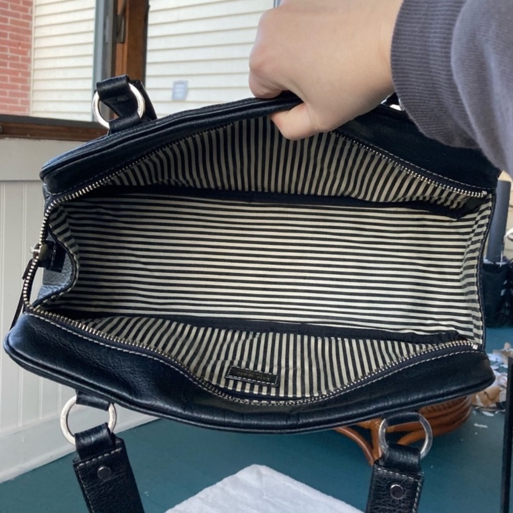 Kate Spade Vintage Large Baguette Bag Black Leather - Picture 13 of 16